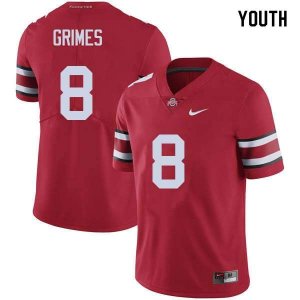 Youth Ohio State Buckeyes #8 Trevon Grimes Red Nike NCAA College Football Jersey Official XTJ0444NA